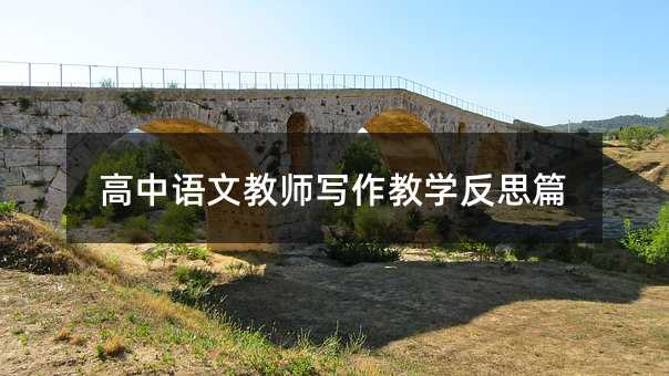 高中语文教师写作教学反思篇