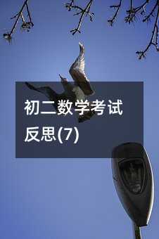 初二数学考试反思(7)