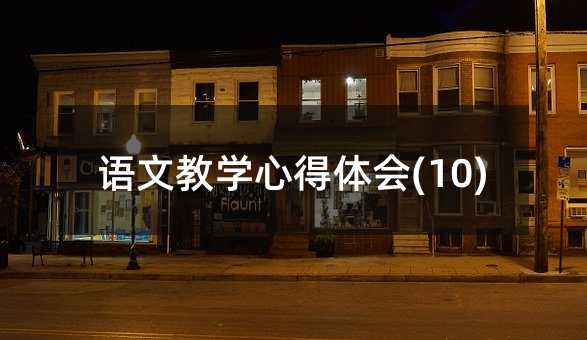 语文教学心得体会(10)